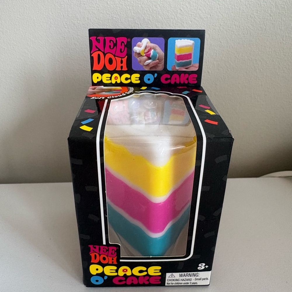 Peace O' Cake Squishy Sensory Toy - NEEDOH. AUTHENTIC & HTF!